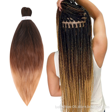 26 Inch EZ Prestretched Braiding Hair high quality pre stretched colorful braiding hair